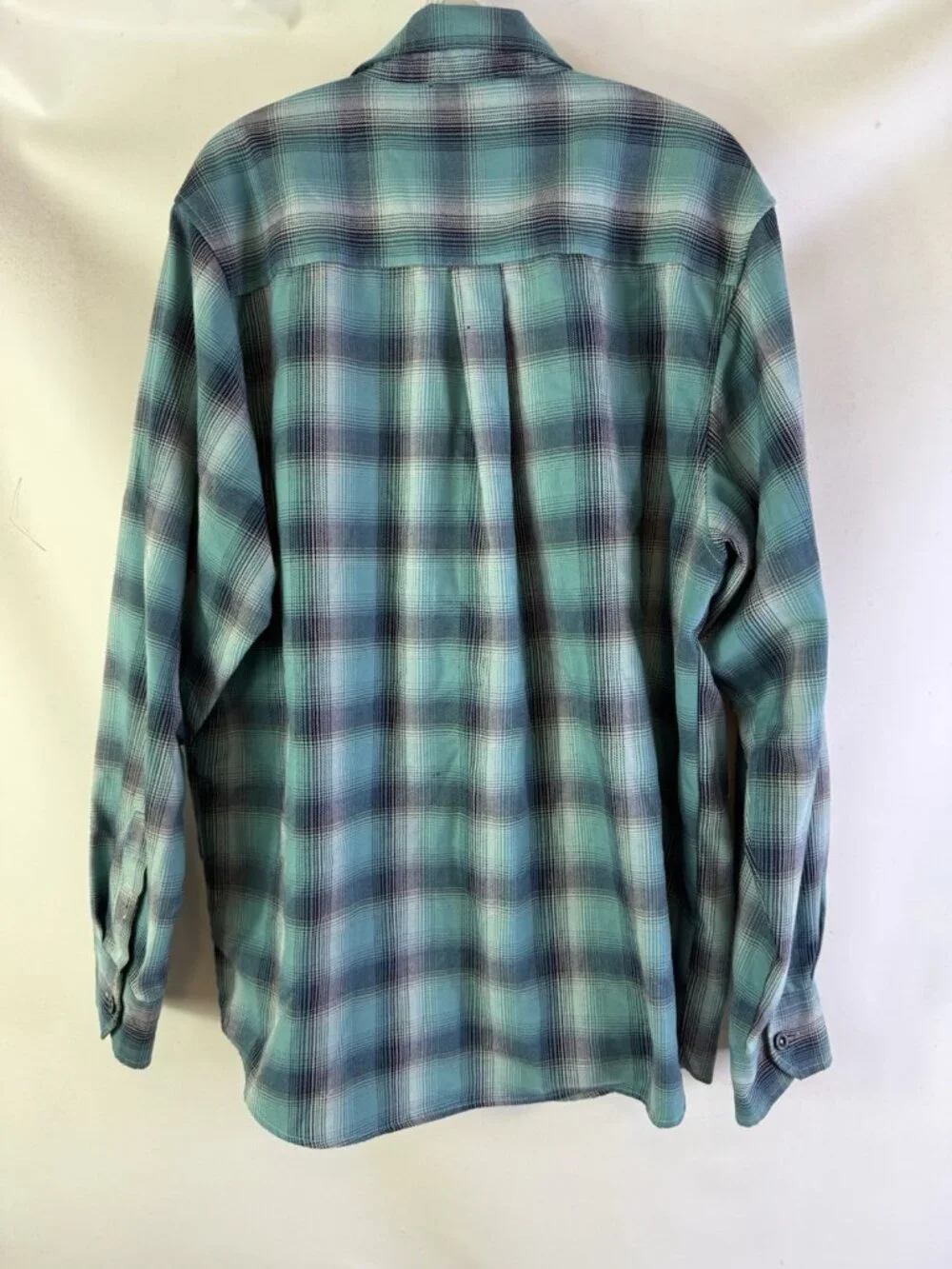 DIXXON Blue Marlin Plaid Flannel Pocket Button Shirt - Picture 11 of 11